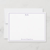 Minimalista nombre de monograma violeta púrpura de