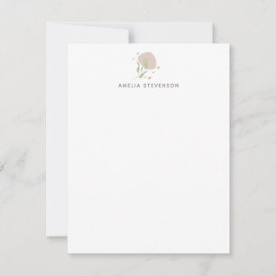 Tarjeta Pequeña Minimalista Nombre personal estético simple Boho