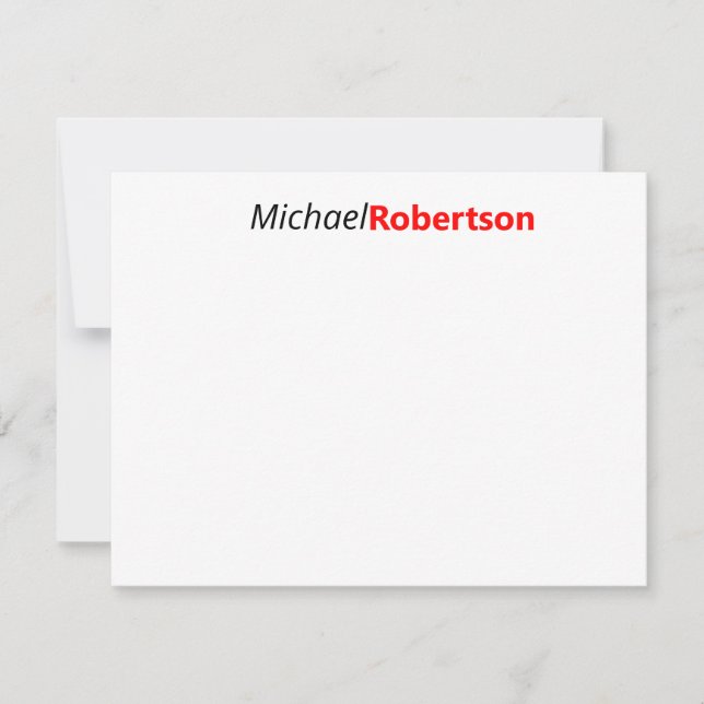 Tarjeta Pequeña Minimalista profesional moderno (Anverso)