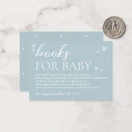 Tarjeta Pequeña Minimalista y moderno Baby Shower Books For Baby