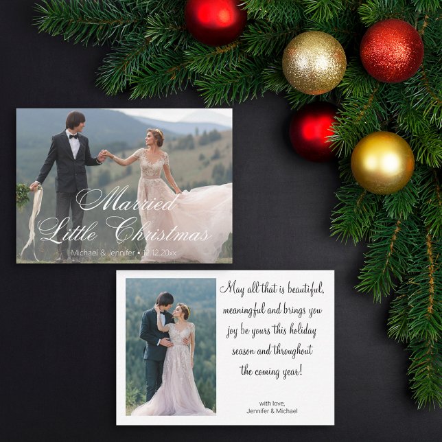 Tarjeta Pequeña mínimo navidades casados boda 2 fotos (Subido por el creador)