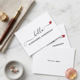 Tarjeta Pequeña Mínimo Script Moderno Hola Corazón