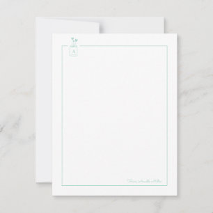 Tarjeta Pequeña Mint Cute Hearts Mason Jar Stationery personal