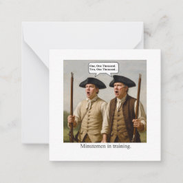 Tarjeta Pequeña Minutemen en entrenamiento.