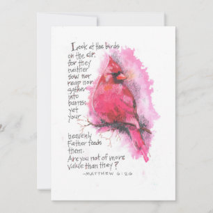 TARJETA PEQUEÑA MIRA LAS AVES