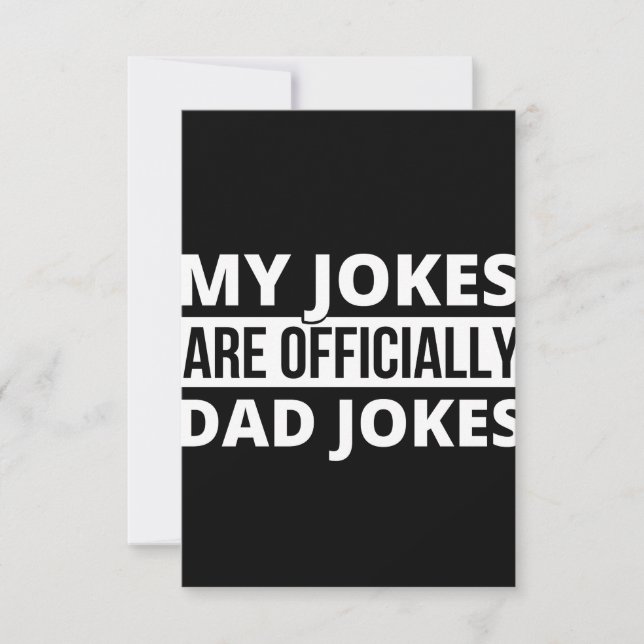 Tarjeta Pequeña mis bromas son chistes de papá (Anverso)