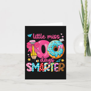 Tarjeta Pequeña Miss 100 Días Más Inteligente Que 100 Días