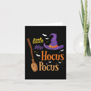 Tarjeta Pequeña Miss Hocuss Pocuss Halloween bruja