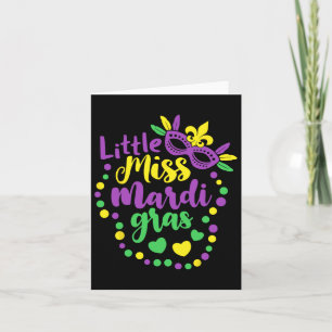 Tarjeta Pequeña Miss Mardi Gras Graciosa Mardi Gras 2024 n