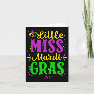 Tarjeta Pequeña Miss Mardi Gras Jester Chicas A