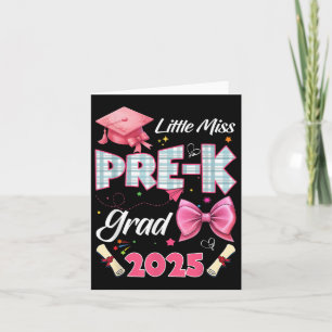 Tarjeta Pequeña Miss Pre-k Grad 2025 Coquette Preschool Gr