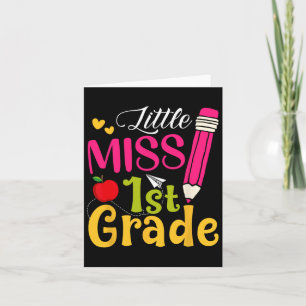 Tarjeta Pequeña Miss Primer Grado Cute Ck A La Escuela Hol