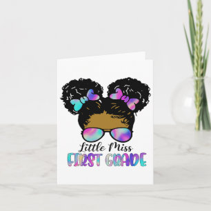 Tarjeta Pequeña Miss Primer Grado De Desordenado Bun Ck A