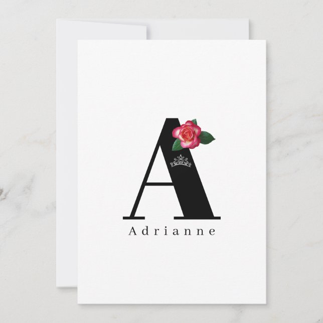 Tarjeta Pequeña Miss Sra. Pageant Crown Flat Note Cards-Rosa (Anverso)