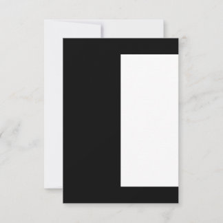 Tarjeta Pequeña mitad blanca mitad negra, mitad negra mitad blanca