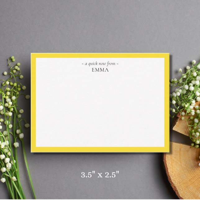 Tarjeta Pequeña Moda Correspondencia Amarilla de Piña Moderna (Subido por el creador)