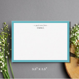 Tarjeta Pequeña Moda Correspondencia Azul de zafiro pequeño modern