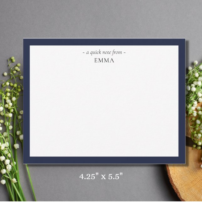 Tarjeta Pequeña Moda Correspondencia Azul Denim Pequeño Moderno (Subido por el creador)
