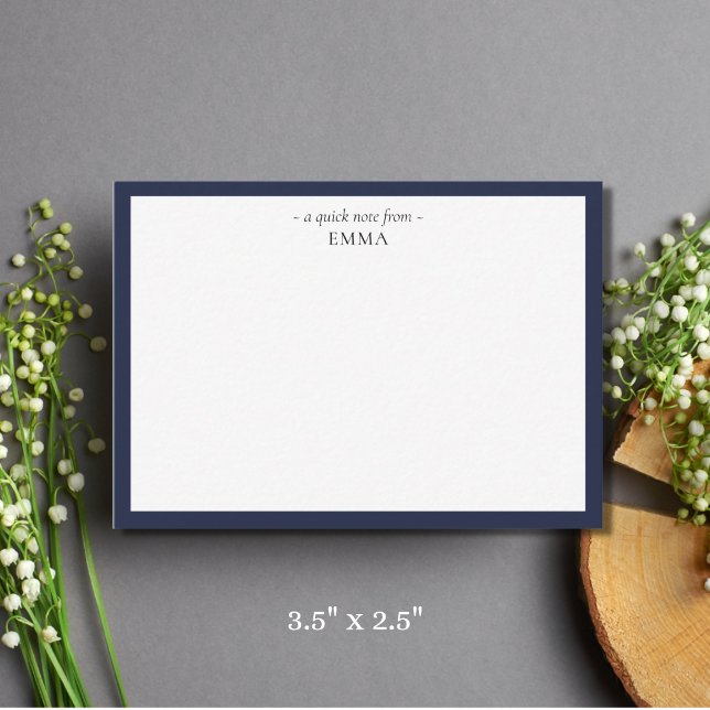 Tarjeta Pequeña Moda Correspondencia Azul Denim Pequeño Moderno (Subido por el creador)