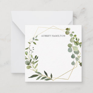Tarjeta Pequeña Moda del Eucalyptus verde
