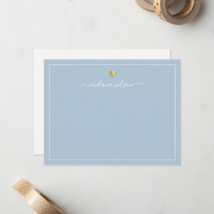 Tarjeta Pequeña Moda Gold Heart de caligrafía de escritura moderna