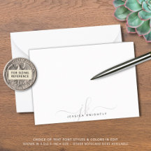 Moda moderna Script Gris Monograma Iniciales Mínim