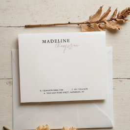 Tarjeta Pequeña Moda Pink Beige Girly Business