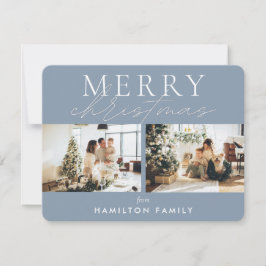 Tarjeta Pequeña Moda Script Caligrafía Feliz Navidad Dos Foto