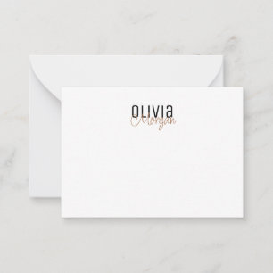 Tarjeta Pequeña Moda Simple Font Duo