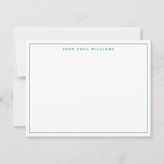 Tarjeta Pequeña Moda verde forestal  profesional moderna frontera  (Anverso)