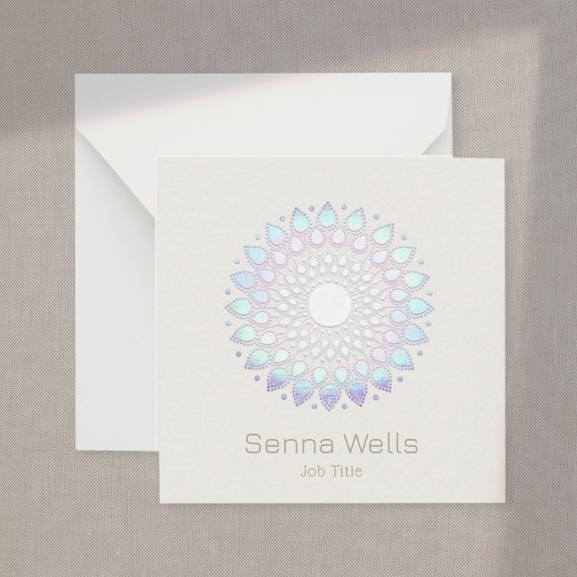 Tarjeta Pequeña Modern Floral Lotus Mandala (Subido por el creador)