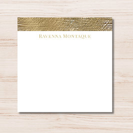Tarjeta Pequeña Modern Gold Texture Lined Personalized Name 