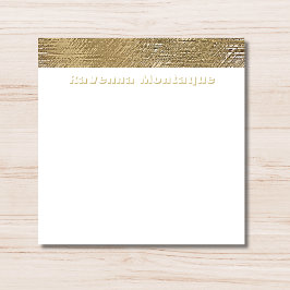 Tarjeta Pequeña Modern Gold Texture Lined Personalized Name 