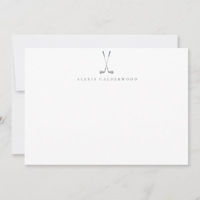 Tarjeta Pequeña Modern Golfers Personalized (Anverso)