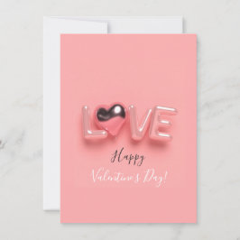 TARJETA PEQUEÑA  MODERN  HEART PINK VALENTINES DAY  
