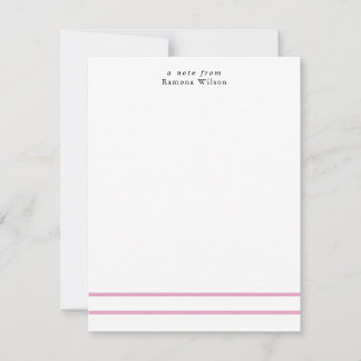 Tarjeta Pequeña Modern Minimalist Professional Chic Pink & White