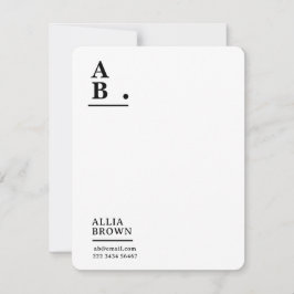 Tarjeta Pequeña Modern Monogram Blush Pink Feminine Design