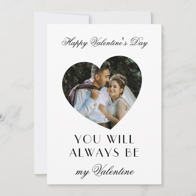 Tarjeta Pequeña Modern Valentines Day Note Card for Couples to Sha (Anverso)