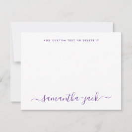 Tarjeta Pequeña Modern Wedding Stylish Script Elegant Minimalist