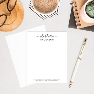 Tarjeta Pequeña Moderna caligrafía de Personalizado negro Nombre c