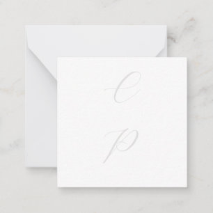 Tarjeta Pequeña Moderna caligrafía monogramada Nombre simple