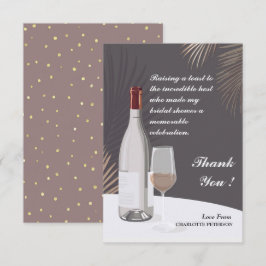 Tarjeta Pequeña Moderna Ducha Bridal Hospedaje Gracias