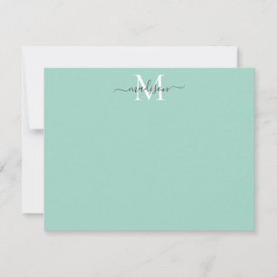 Tarjeta Pequeña Moderna elegancia de escritura Girly Monograma Min