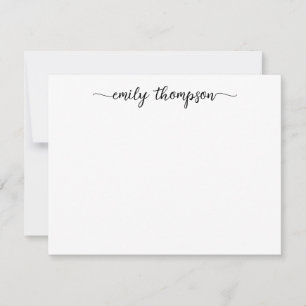 Tarjeta Pequeña Moderna elegancia Moda Swash Script Nombre caligra
