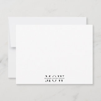 Tarjeta Pequeña Moderna empresa de monograma simple de 3 letras