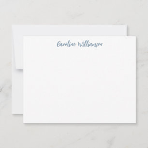 Tarjeta Pequeña Moderna escritura a mano azul Stationery personali