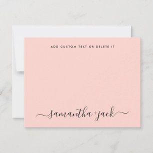 Tarjeta Pequeña Moderna escritura Boda elegante elegante elegante