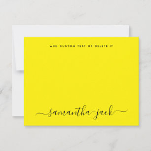 Tarjeta Pequeña Moderna escritura Boda elegante elegante elegante