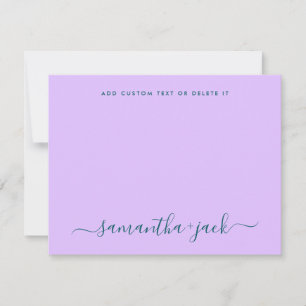 Tarjeta Pequeña Moderna escritura Boda elegante elegante elegante