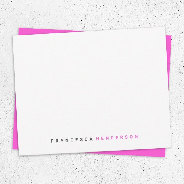 Tarjeta Pequeña Moderna Fuchsia Feminine Hot Pink (Subido por el creador)